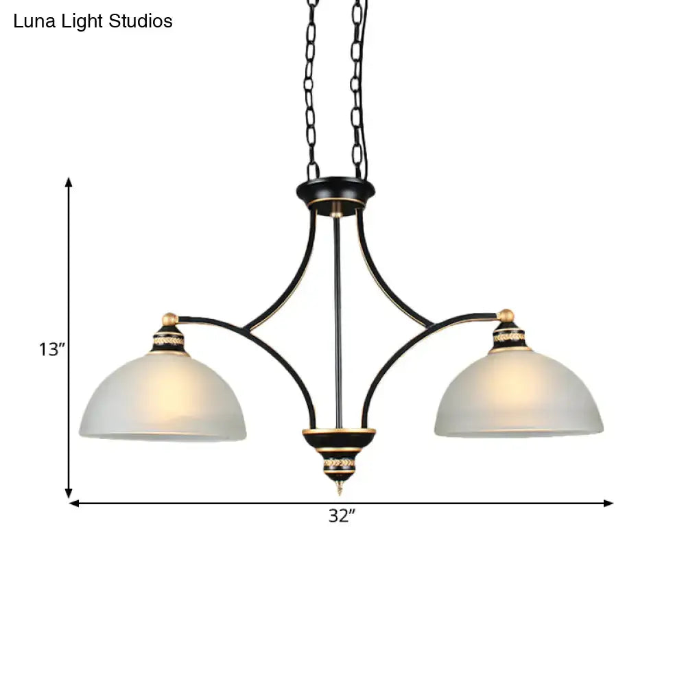 Black Dome Dining Room Hanging Light