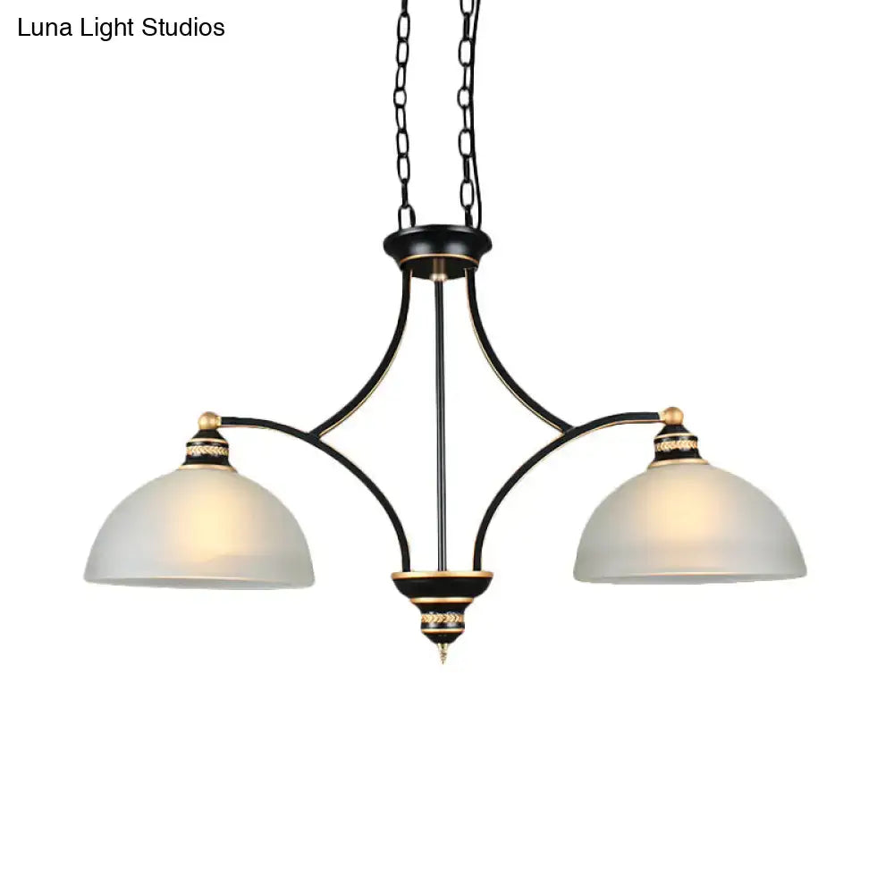 Black Dome Dining Room Hanging Light