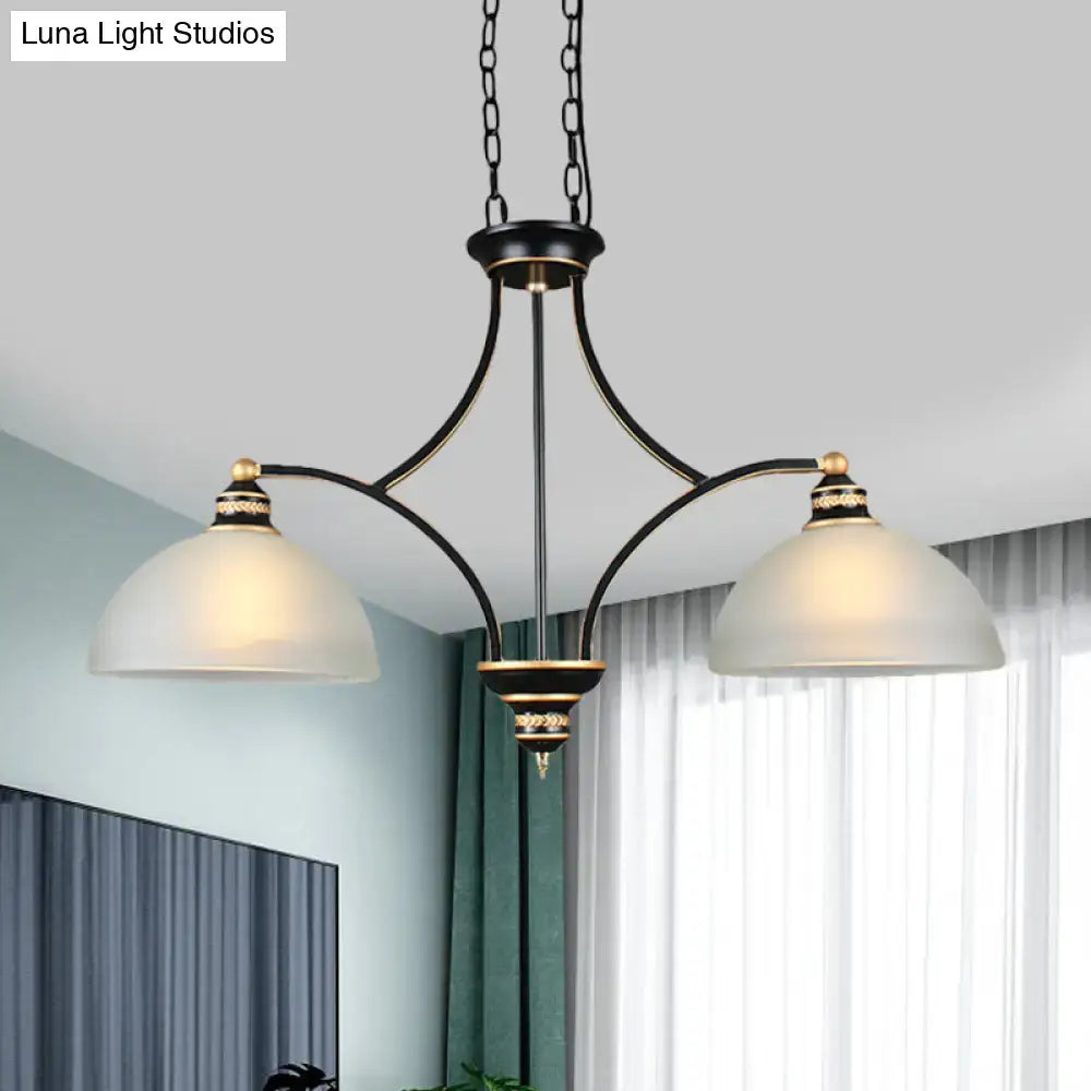 Black Dome Dining Room Hanging Light