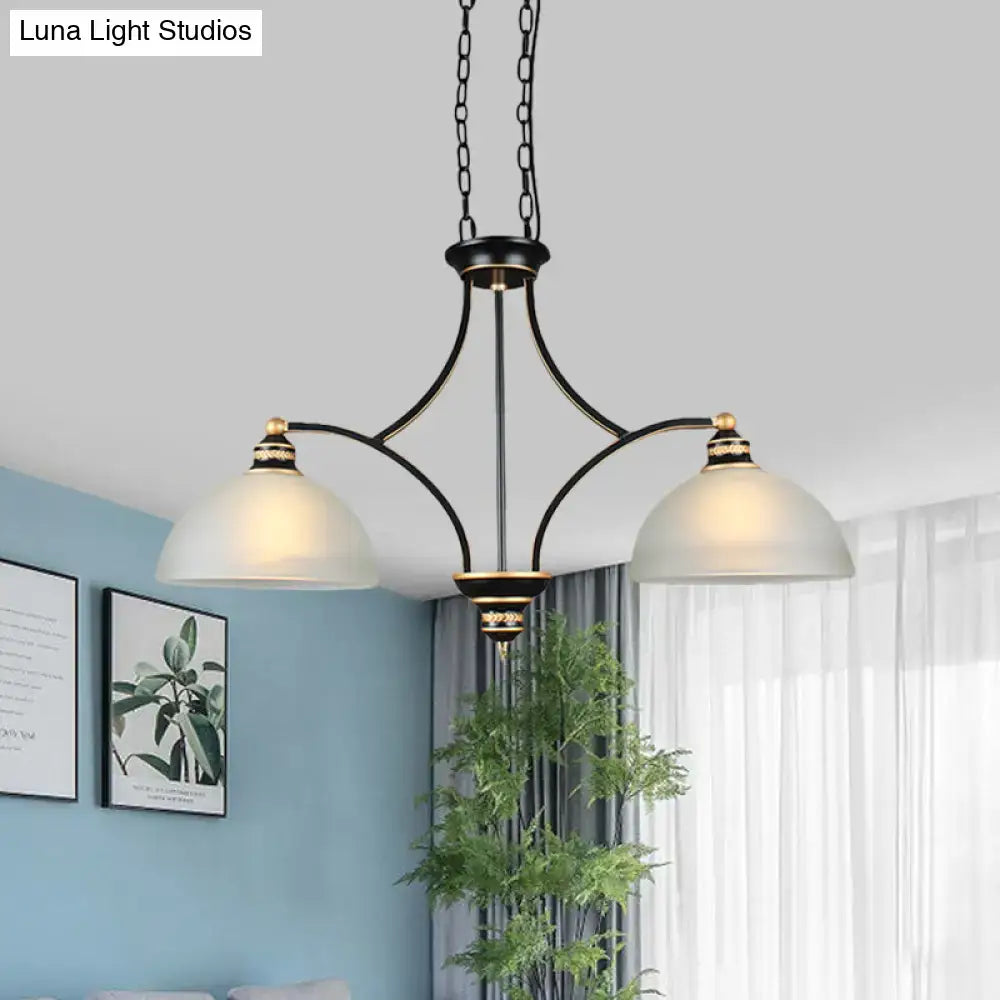 Black Dome Dining Room Hanging Light