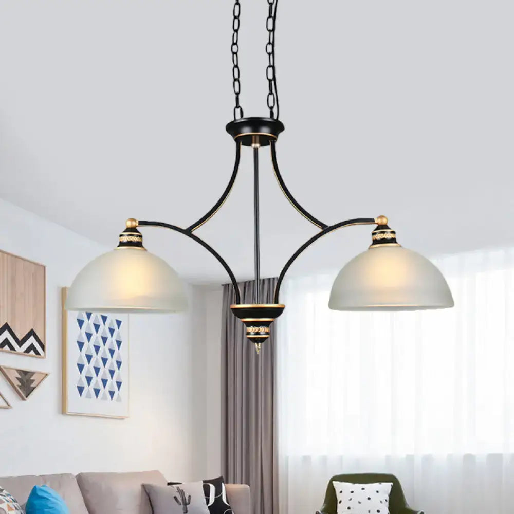 Black Dome Dining Room Hanging Light