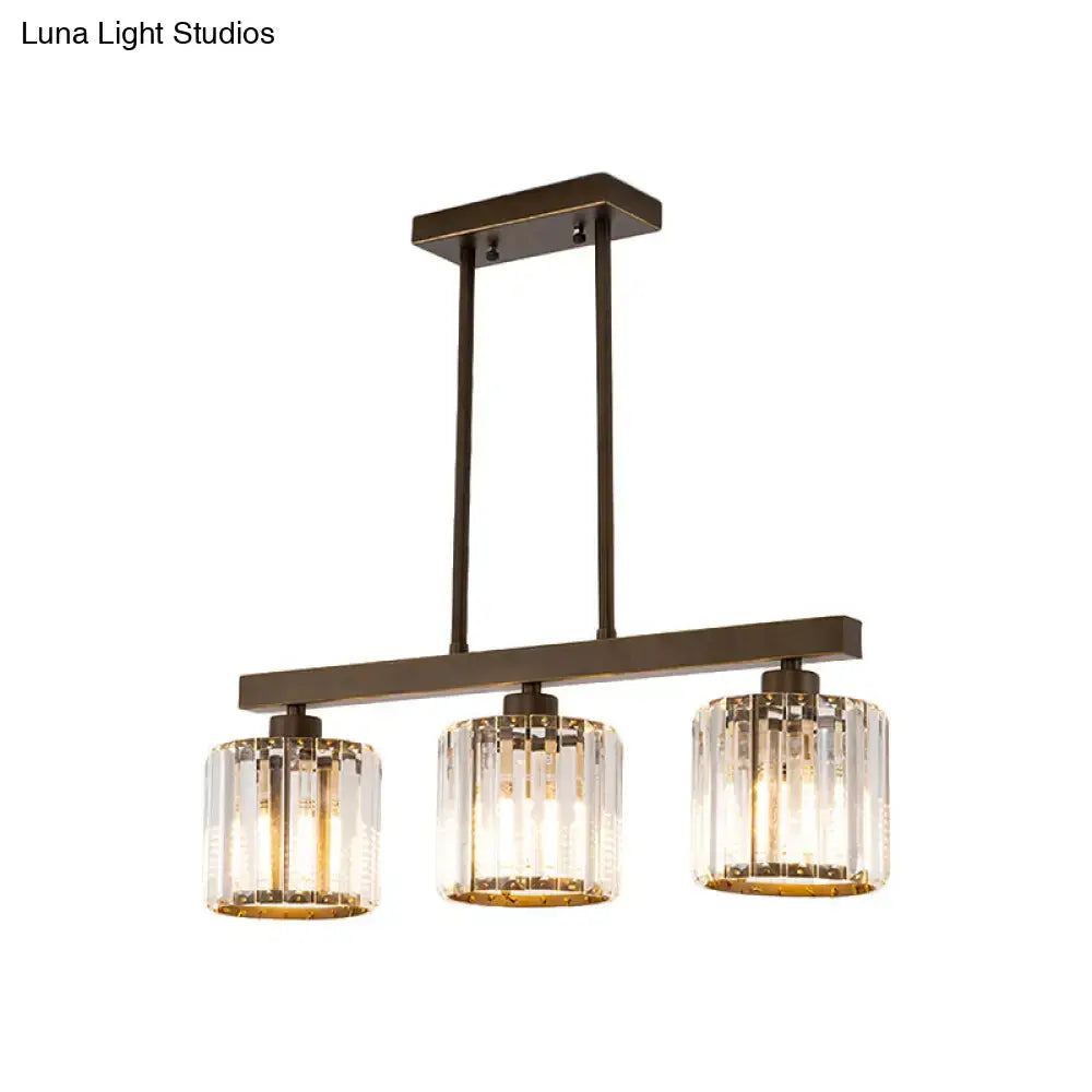 Black Island Chandelier Clear Crystal