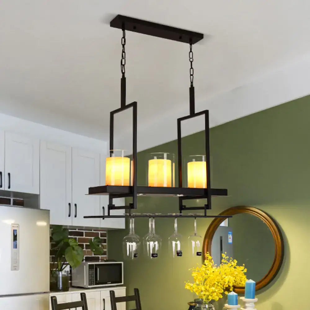 Black Island Light Fixture Traditional