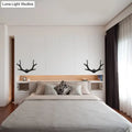 Black metallic antler sconce wall mounted lighting for bedroom
