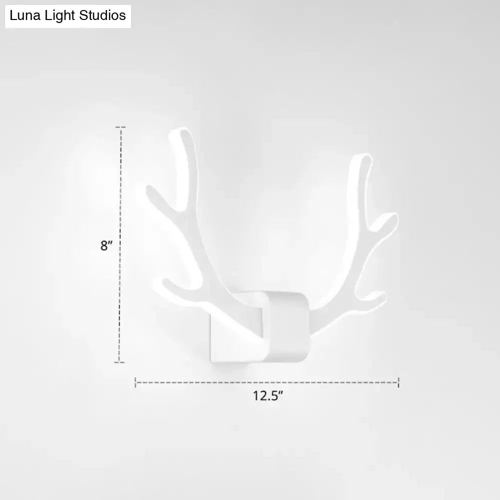 Black metallic antler sconce wall mounted lighting for bedroom