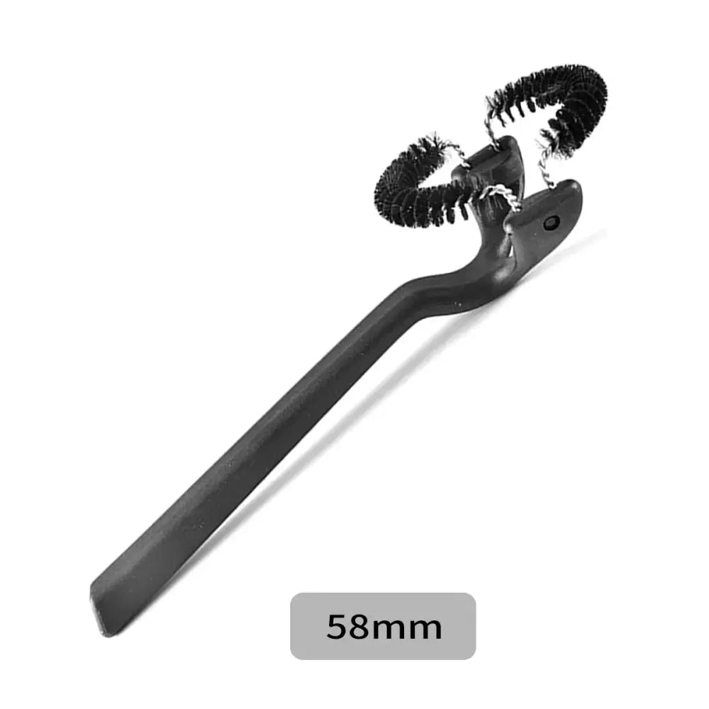 Black plastic coffee machine grinder brush – kitchen cleaning tool