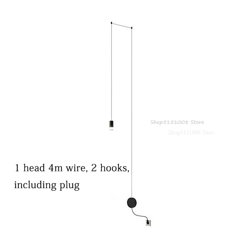 Black Rope Spider Pendant Light