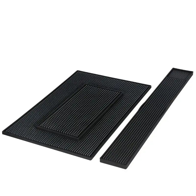 Black rubber raised dot coffee bar cup mats kitchen drain mat