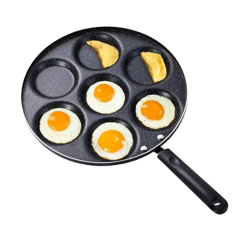 Black speckled 6 hole breakfast egg pan kitchen pancake maker
