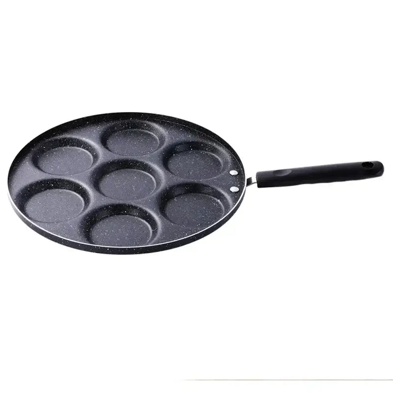 Black speckled six section breakfast egg pan kitchen cooking tool