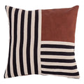 Black stripe faux leather pillow cover living room decor