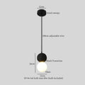 Black travertine led pendant light dining room lava stone globe