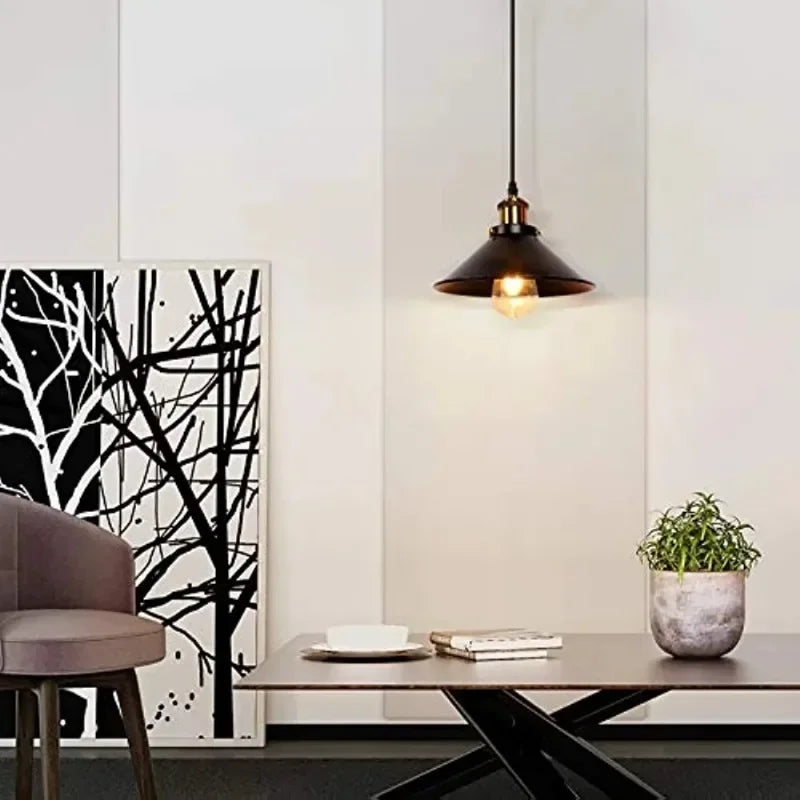 Black Vintage Metal Multi-Head Pendant Light