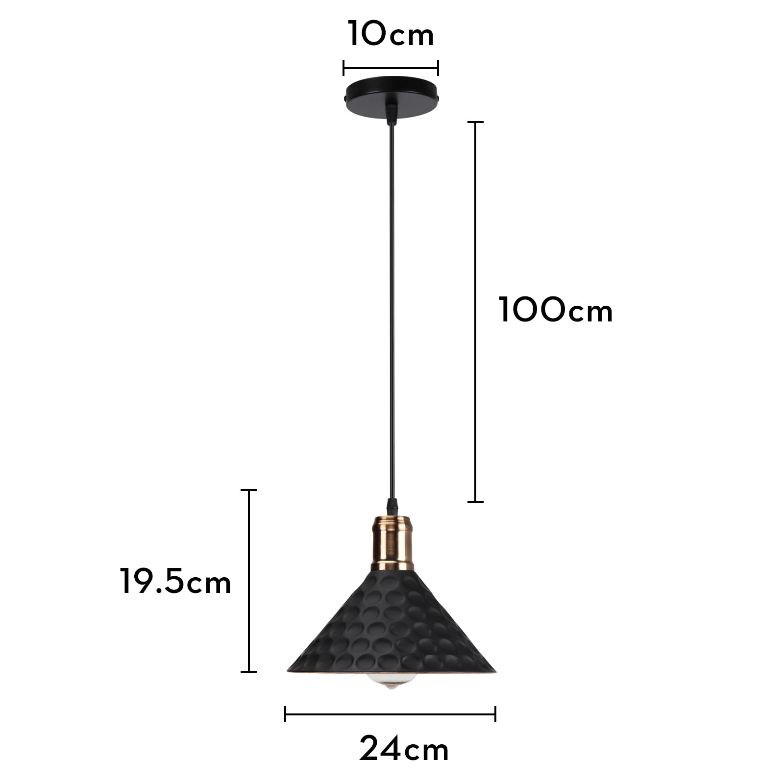 Black Wood Industrial Pendant Light
