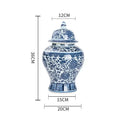 Blue and white porcelain dragon ginger jar dining room storage pot