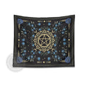 Blue rose moon floral pentagram tapestry bedroom wall hanging