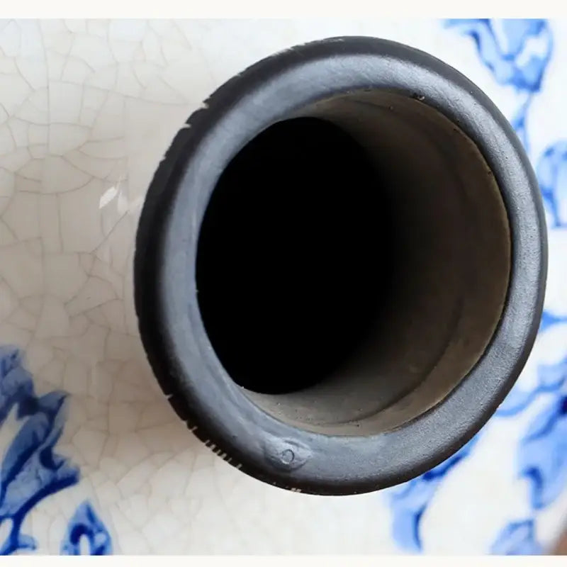 Blue & white porcelain gourd teapot vase living room decor