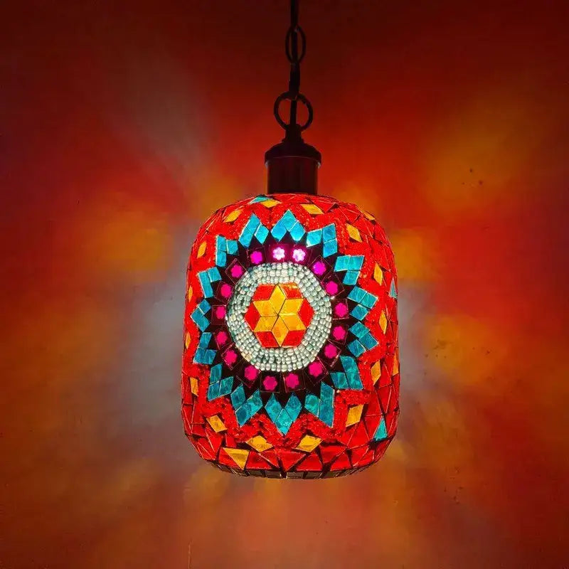 Bohemia turkish mosaic hanging sconce – bedroom vintage led light