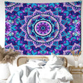 Bohemian blue & purple mandala tapestry – bedroom wall hanging