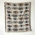 Bohemian floral celestial woven throw blanket living room fringed tapestry