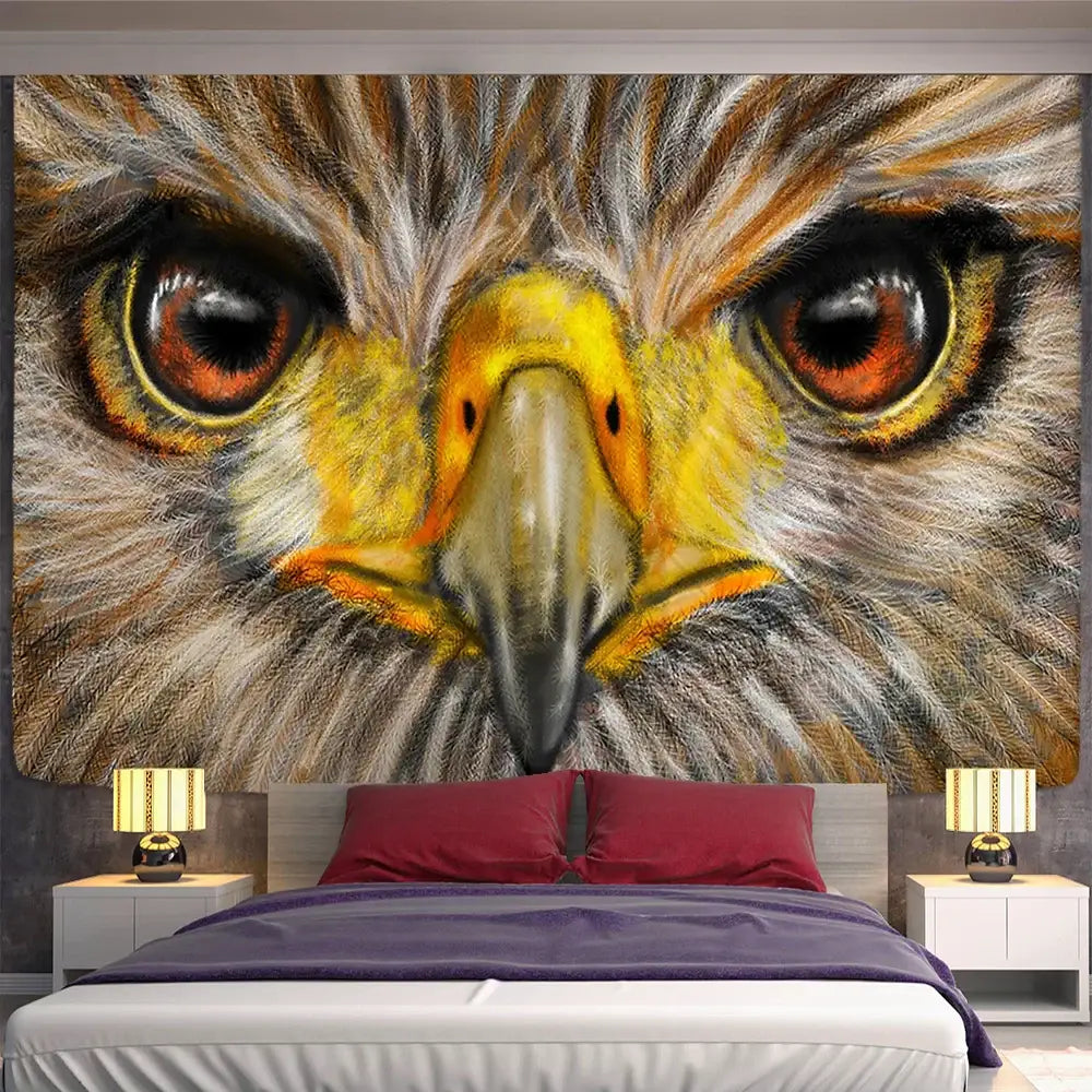 Tentures murales chouettes bohèmes colorées pour la décoration de chambre