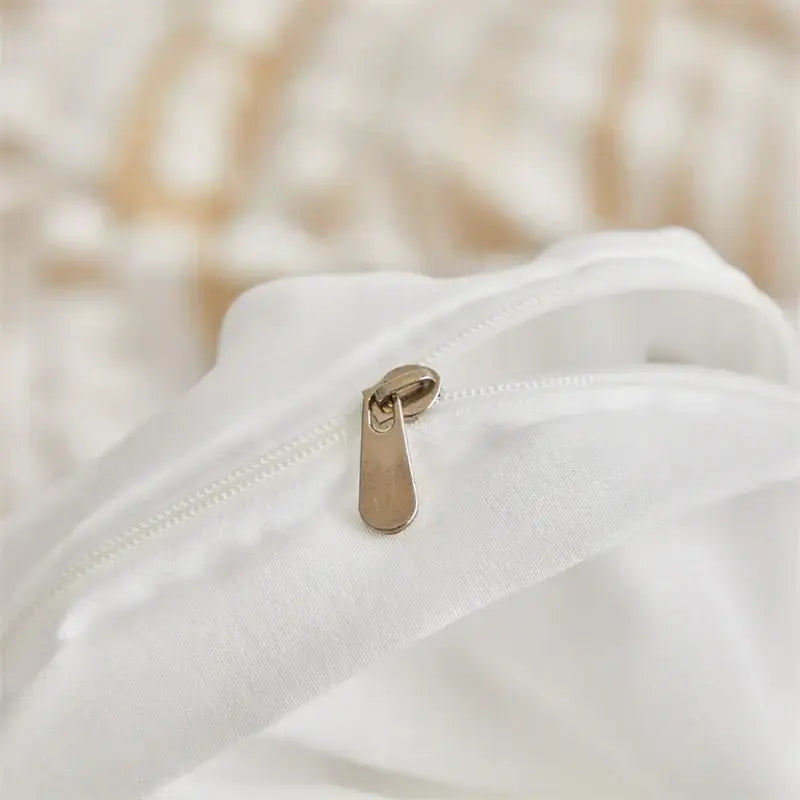 Boho cream & beige striped duvet set bedroom pom pom bedding