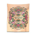 Boho moon flower magic peach tapestry bedroom wall hanging