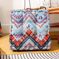 Boho multi color square floor pillows living room seating cushions