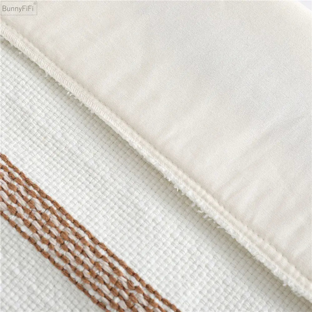 Boho woven tassel pillow case living room textured throw cushion