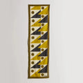 Boho yellow & black celestial geometry tapestry bedroom silk scarf
