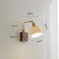 Brass ceramic ball led wall light with yellow globe for living room