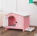 Breathable four seasons dog house with feeding tray – living room