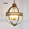 Bronze black glass globe chandelier foyer light