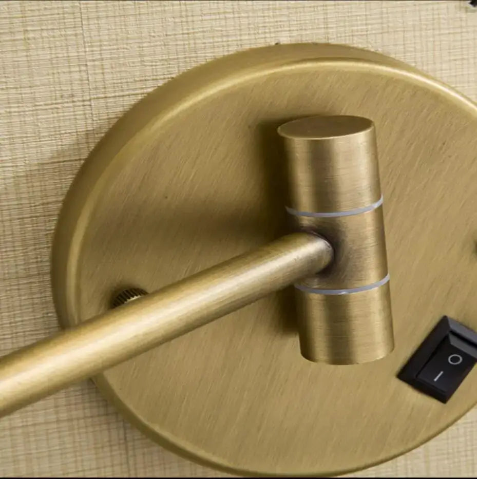 Bronze brass wall mounted led makeup mirror bathroom magnifying light