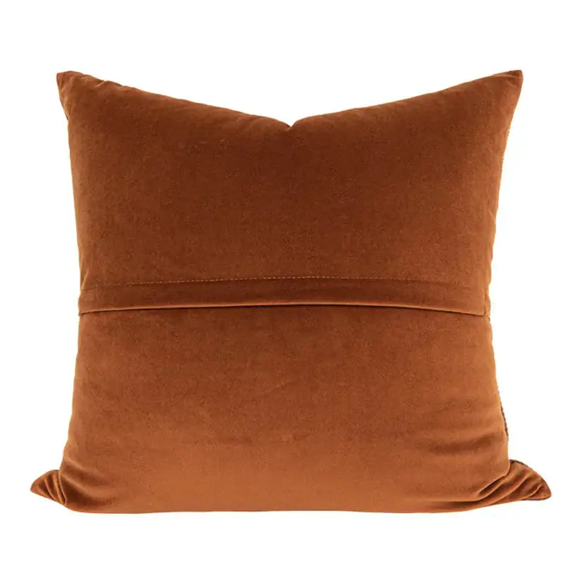 Brown corduroy patchwork cushion cover living room pillow case