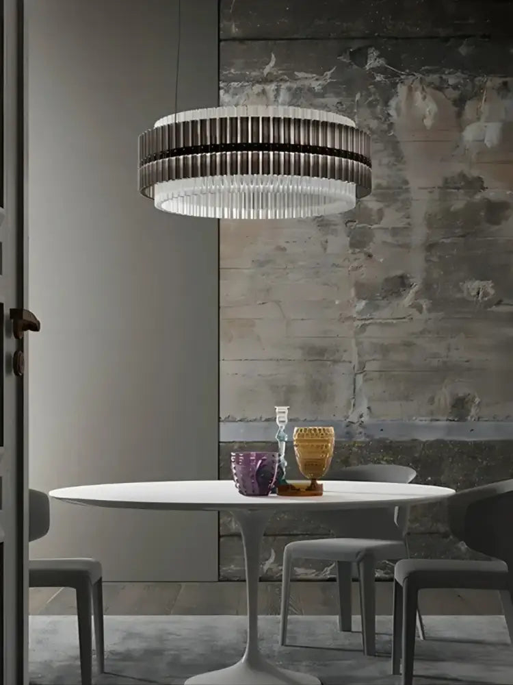 Brown crystal luxury chandelier modern glass rod living room light