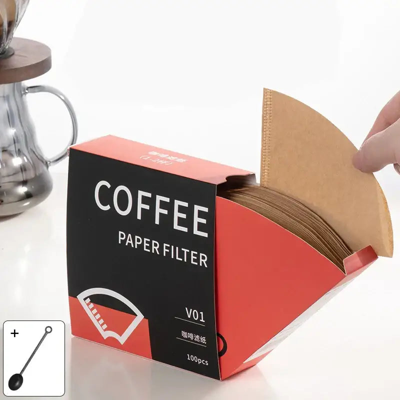 Brown filter paper coffee cone – kitchen brewing accessory