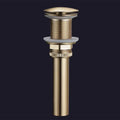 Brushed gold and white ceramic bathroom sink drain assembly kit