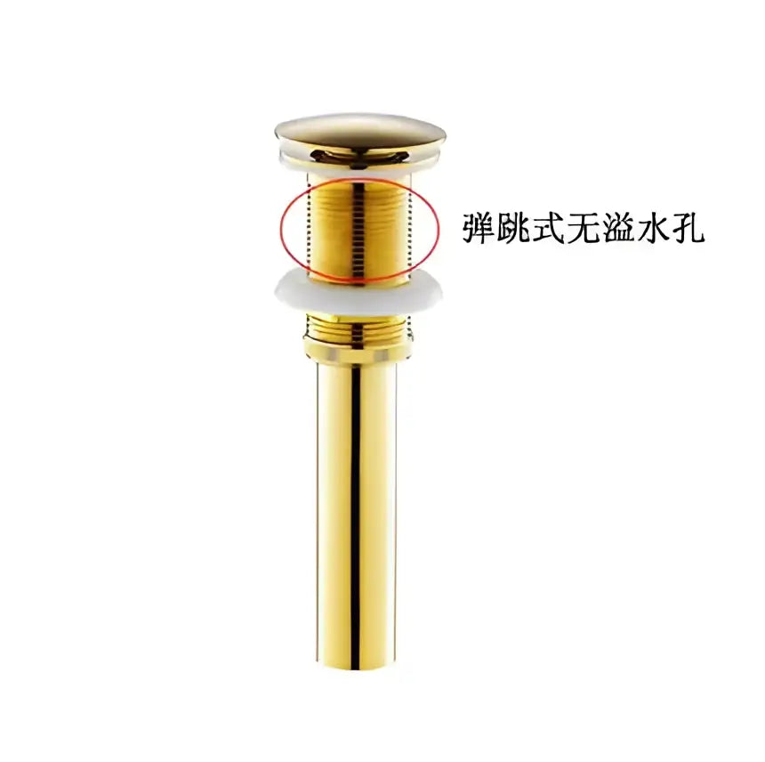 Brushed gold pop-up drain stopper 2-pack – bathroom sink drains