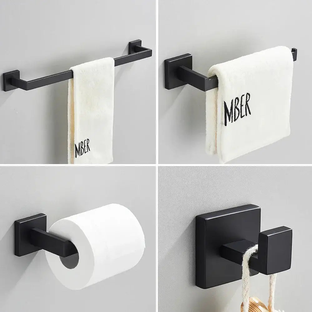 Brushed gold stainless steel bathroom accessories set