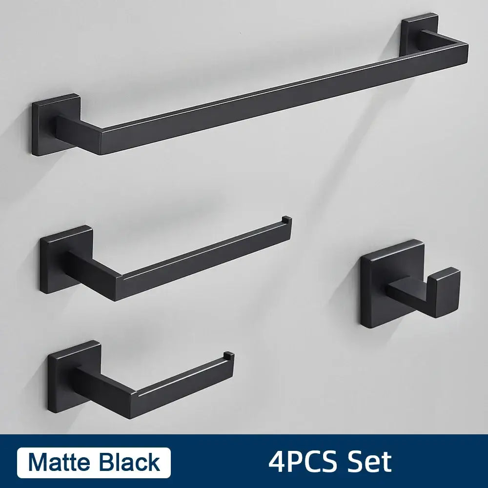 Brushed gold stainless steel bathroom accessories set