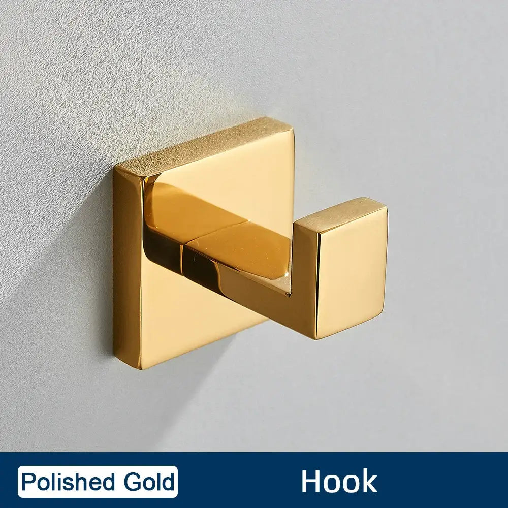 Brushed gold stainless steel bathroom accessories set