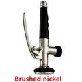 Brushed nickel & chrome kitchen shower head with rubber grip