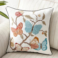 Butterfly floral cotton pillow cover bedroom embroidered decor