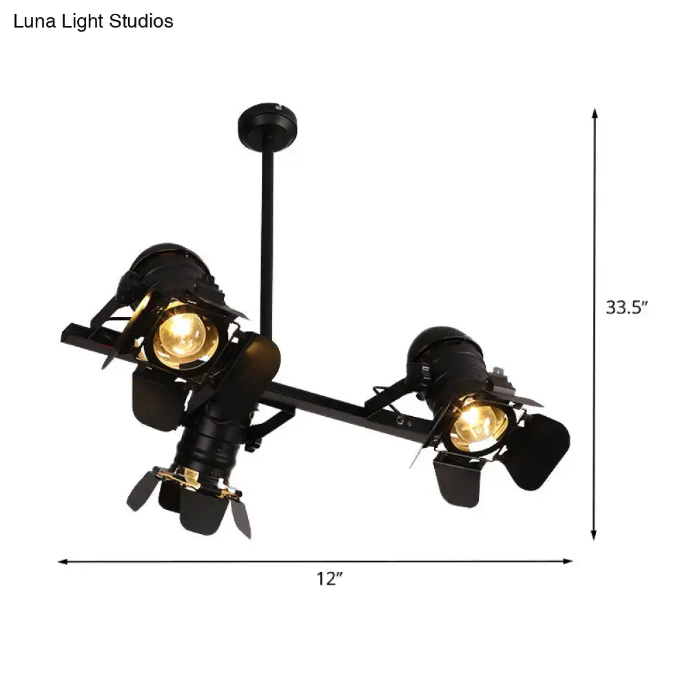 Camera Spotlight 3-Light Metallic Fixture