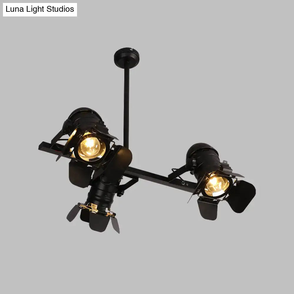 Camera Spotlight 3-Light Metallic Fixture