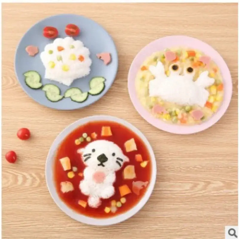 Cartoon animal sushi mold set kitchen rice ball molds