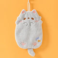 Cartoon cat pink & gray microfiber hand towel kitchen cleaning cloth