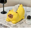Cartoon siamese kitten ceramic tissue box living room decor