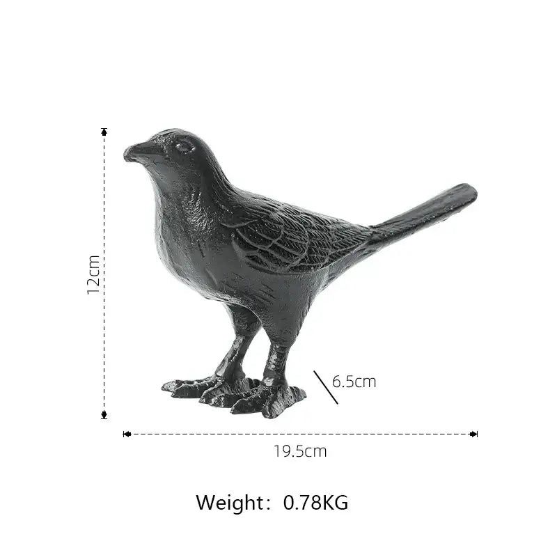Cast iron bird decoration elegant living room figurine